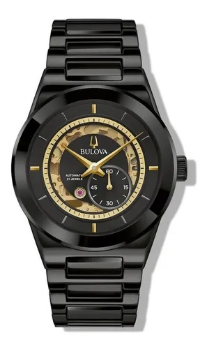 Bulova negro con dorado hotsell