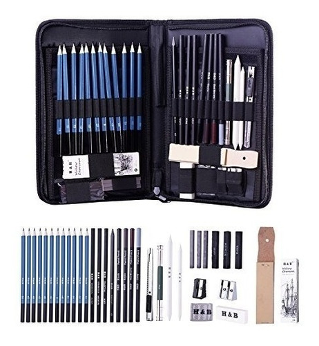 Imagen 1 de 6 de H & B Set De Dibujo, Kit De 40 Piezas