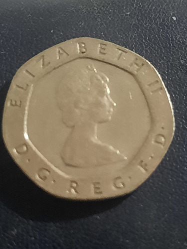 Moneda Rara Elizabeth Ii Dg Reg Fd 1982 20 Peniques