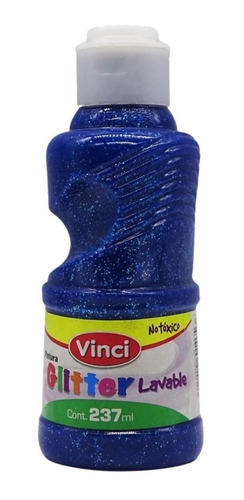 Pintura Dedos Glitter Lavable Vinci Colores Surtidos 237ml