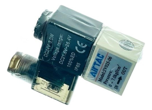 Electrovalvula Neumatica Airtac 2v025-06b 2/2 Vias 24vcd