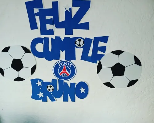 Cartel Atras Torta Barcelona Psg Futbol Club Goma Eva