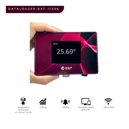 Data Logger Wifi-dxt1720k- Termocuplas K J N R S T E Ó B