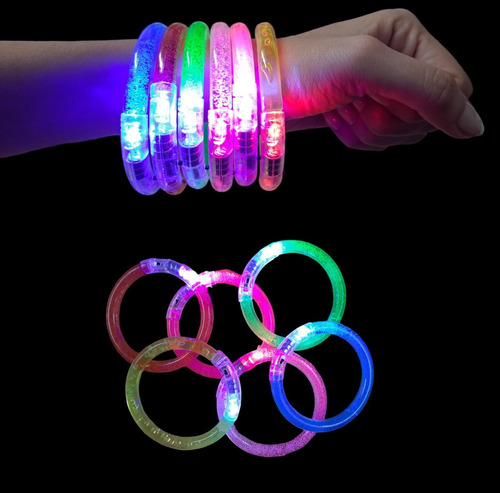 Pulsera Led Luminosa Acrílica X 5 Cotillón - Cienfuegos