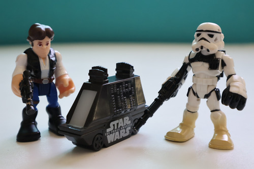 Star Wars Galactic Heroes Han Solo Sandtrooper Mouse Droid (Usado)