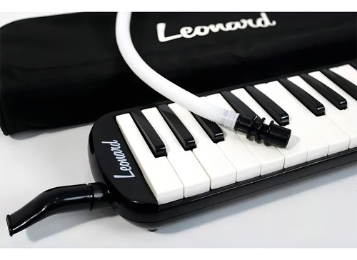 Flauta Melodica Piano 32 Notas Leonard Funda Color Negro
