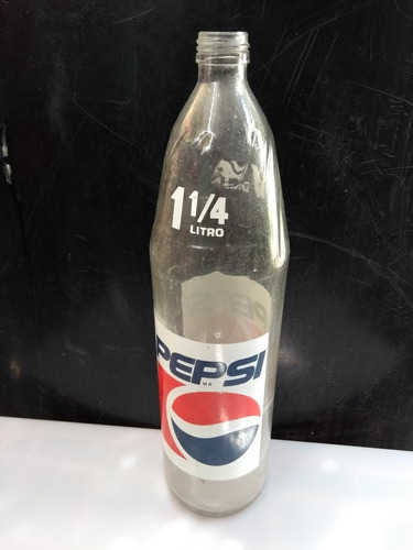Antigua Botella Vacía Refresco Pepsi De 1 1/4 De Colección O