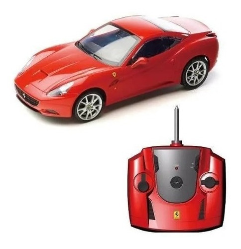 Controle de rádio Ferrari California Auto A 1:16 Cor vermelha iluminada por prata