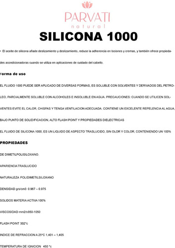 Aceite De Silicona 1000cst 5 Kilo Uso Cosmetico