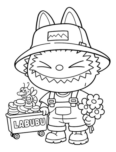 Imprimible Labubu Para Colorear Pintar The Monsters