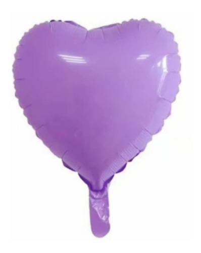 Globo Metalizado Corazón Color Violeta Pastel 42cm  X 1und