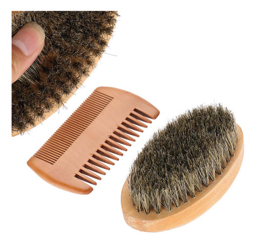 Cepillo De Limpieza De Barba Para Hombre, Bigote Ovalado, Af