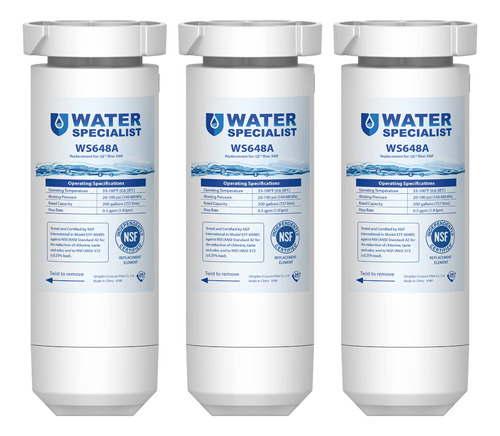 Waterspecialist Xwf Filtro De Agua Para Refrigerador Certif.