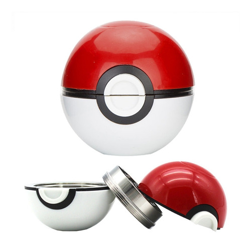 Grinder Pokeball 3 Partes Polinizador Pokemon Moledor Hierba