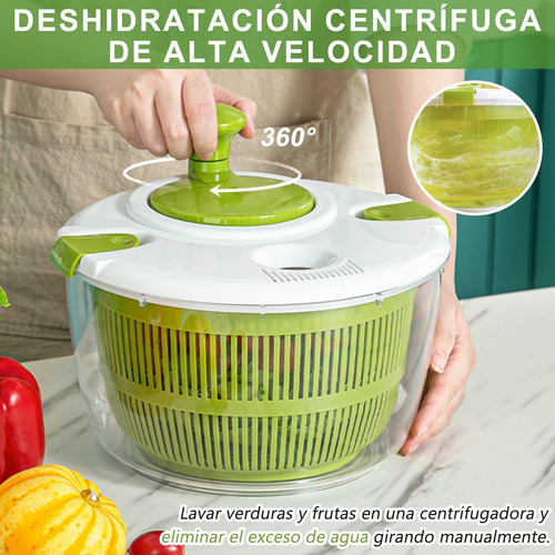 5l Centrifugadora De Lechuga Y Ensaladas, Escurridor Y