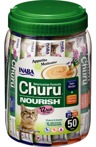 Inaba Cat Snack Churu Vet Nourish 50p - Tuna & Chicken