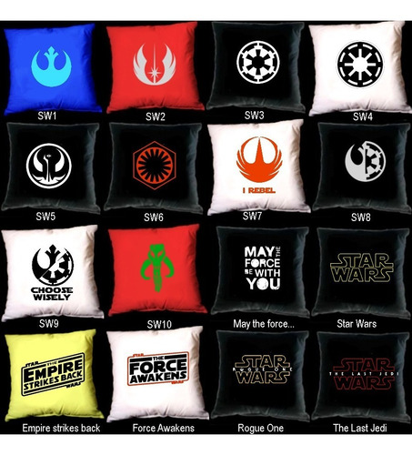 Imagen 4 de 10 de Almohadones Estampas Cine Series Lost Harry Potter Star Wars