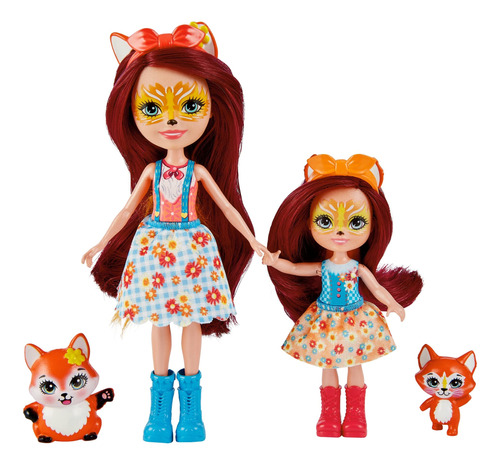 Enchantimals Felicity & Feana Fox Sister Molls (6-in Y 4-in)