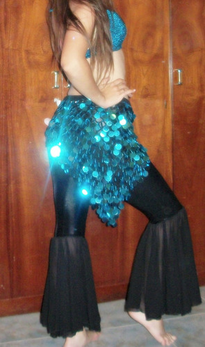 Caderin Lentejuelas Turquesa/tejido Y Bordado A Mano. Danza