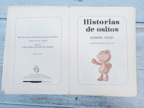 Libro Cuento Infantil Antiguo * Historias De Ositos *calny E (Usado)
