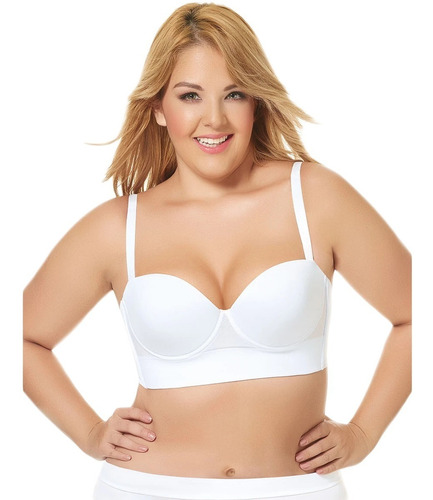 Bra Strapless Espalda Ancha Con Realce Haby 11219 Plus Extra