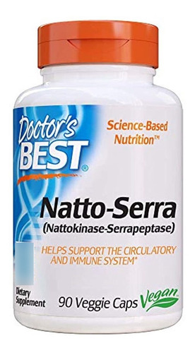 Doctor's Best Natto-serra, Sin Omg, Vegano, Sin Gluten, 90 C
