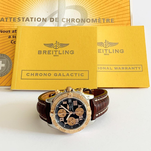 Breitling Chronomat Cockpit Ouro Rosé & Aço 39mm Completo