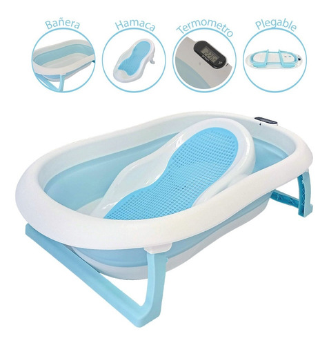 Imagen 7 de 7 de Bañera Plegable Para Bebé Con Hamaca Priori Ocean