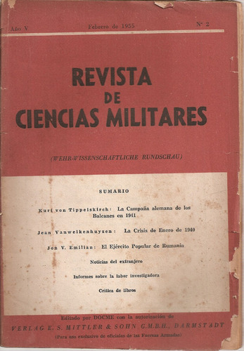 Revista De Ciencias Militares Nº 2 - 1955