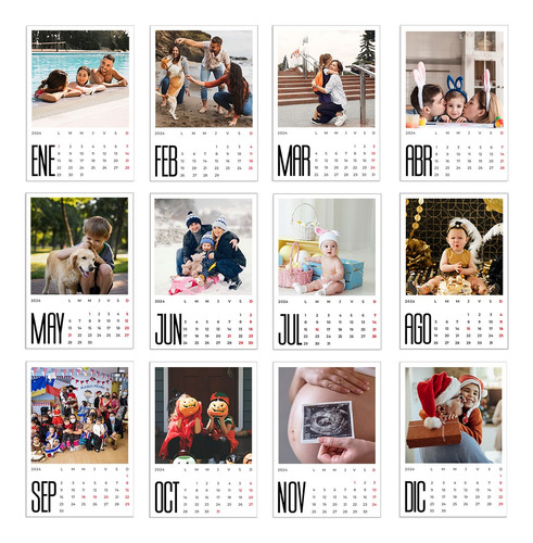 Calendario Magnetico Decorativo Personalizado 2024  Iman