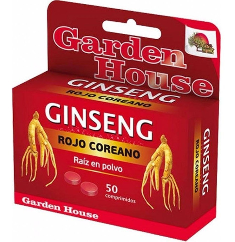 Suplemento en comprimidos Garden House  Ginseng Rojo Coreano en caja 50 un