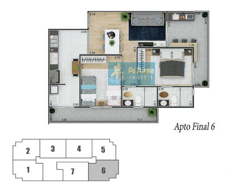 Imagem 14 de 24 de Apartamento Com 2 Dormitórios À Venda, 61 M² Por R$ 360.000 - Boqueirão - Praia Grande/sp - Ap0969