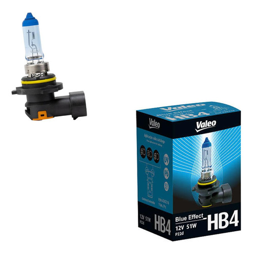 Par Lâmpada Hb4 Blue Effect 12v 51w Halógenas Valeo