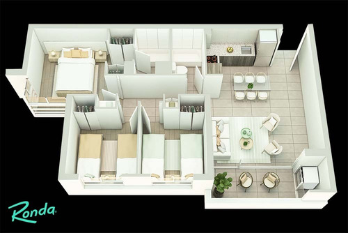 Depto Nuevo, Edificio Estilo Hotelero Arrendatarios - 3d 2b