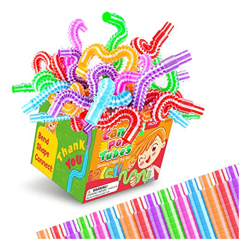 Pop Tubes 60 Packs Kids Fidget Party Favores Amp; V1c4l