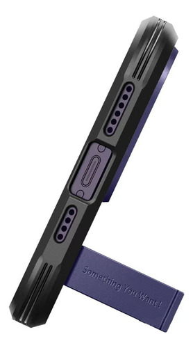 Capa De Celular Com Suporte Magnético Para iPhone 13 Pro Max Cor Azul Escuro iPhone 14 Pro (magnético)