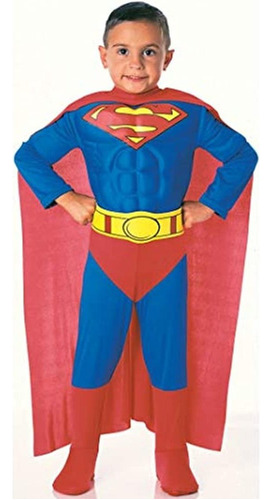 Super Dc Heroes Deluxe Muscle Chest Disfraz De Superman, M