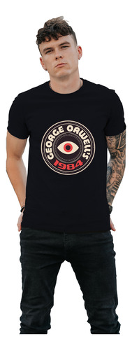 Playera 1984 Orwell Camiseta Hombre Blanca Negra
