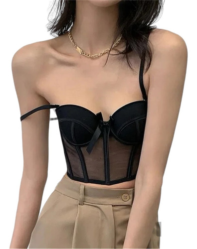 Bustier Corset Bralette Push Up, Crop Top Sexy 