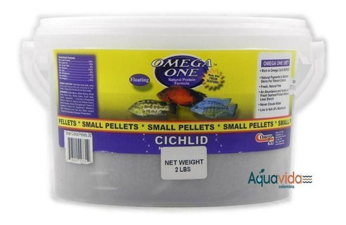 Cichlid Pellets 6mm 2 Libras Omega One Para Peces Ciclidos