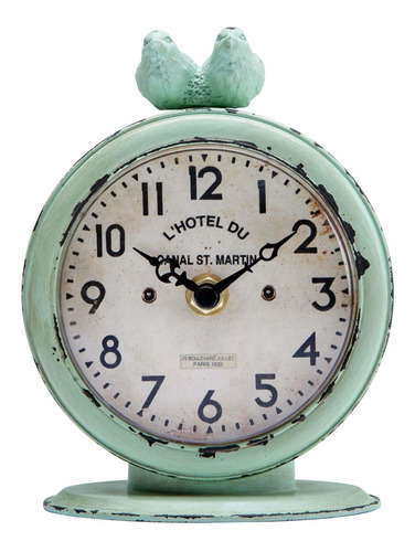 Nikky Home Reloj De Mesa Vintage, Estilo Shabby Chic Con Est