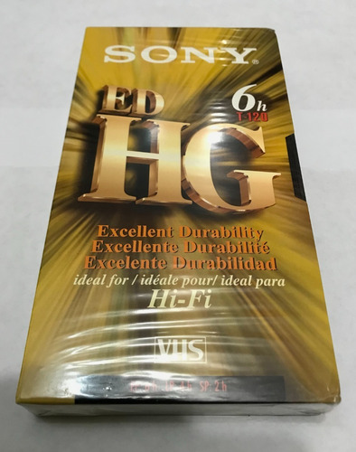 Videocassette Vhs Marca Sony Ed Hg Hi-fi T-120