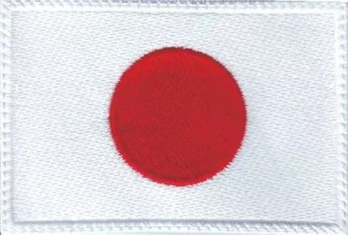 Parche Bordado Bandera Japón - 9 X 6 Cms Termoadhesiva