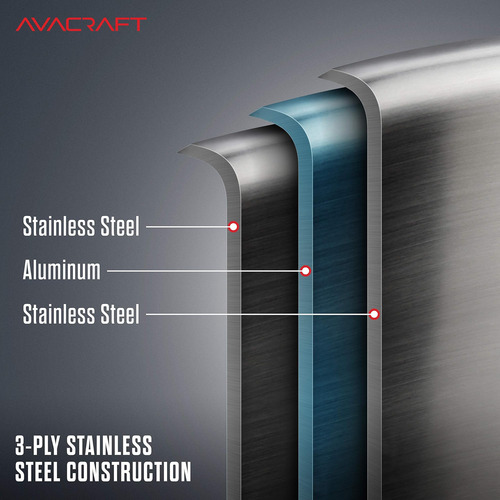 Sartén De Salte De Acero Inoxidable De Tri-capa Avacraft Con