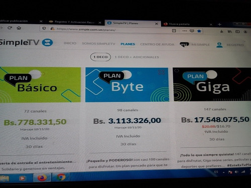 Registro Y Recarga De Simpletv