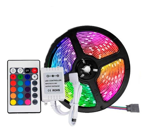 Kit Rgb 5050 10 Metros Con Fuente Controlador Amplificador