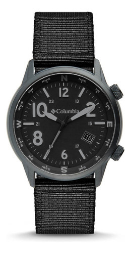 Reloj Columbia Caballero Correa Nylon Color Negro Csc01-004
