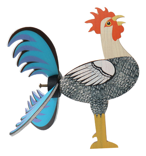 Figura De Escultura De Gallo De Pollo Con Decoración De Esta