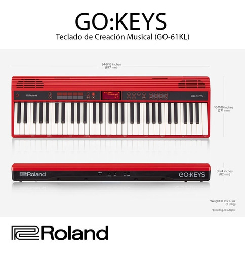 Teclado Organo Roland - Go Keys Go-61kl - 61 Teclas + Cuotas