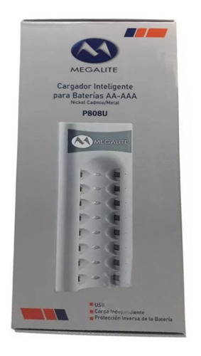 Cargador Inteligente Para 8 Pilas Aa-aaa P808-u Usb Megalite